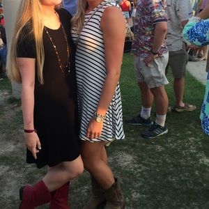 Black and white Striped Dress